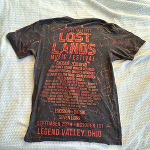 Lost Lands 2017 Orange and Black Festival Lineup Short Sleeve Shirt